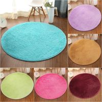 Wholesale Carpets Candy Color Nordic Style Silk Wool Carpet Round Mats Living Room Bedroom Computer Chair Yoga Modern