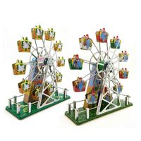 Wholesale Post s nostalgic toy ms488 Ferris wheel tin music box window creative decoration Asia
