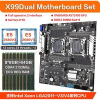 Wholesale Motherboards JINGSHA X99 Dual Motherboard Set Combo With Intel Xeon E5 V3 CPU DDR4 GB MH ECC REG RAM Server Mainboard KIt