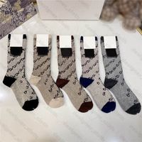 Wholesale 21ss Designers Mens Womens Socks Five Luxurys Sports Winter Mesh Letter Printed Brands Cotton Man Femal Sock With Box Sets For Gift