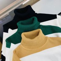 Wholesale Autumn women men knits sweater heart A hoodies sweatshirts womens Winter Pullover Knitted warm Solid High Collar Mens Turtleneck Sweaters loose hoodie