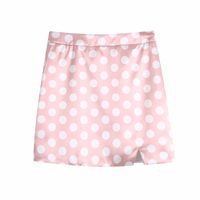 Wholesale New Elegant Women Slim High Waist Fashion Ladies Pink Satin Slit Skirts Sweet Female Chic Polka Dot Mini Es H3yu