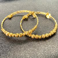 Wholesale Bangle Bracelet Bead Bangles Gold Heart Small Bell African k Ball Love Dubai Women Wedding Party Gifts