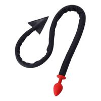 Wholesale Nxy SM Bondage SM in Black Devil Tail Silicone Anal Plug Anal Apparatus SM Slave Bondage Femdom Queen Whip Cosplay Adult Sex Toy For Women Men