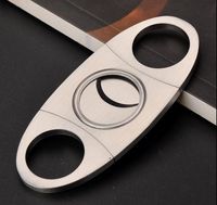 Wholesale NEWStainless Steel Cigar Cutter Styles Small Double Blades Cigar Scissors Pure Metal Metal With Plastic Cut Cigar Devices LLB8499
