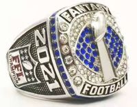 Wholesale personal collection fantasy football nation championship ring with collectors display case
