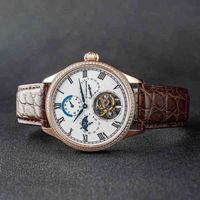 Wholesale Seagull Movement ST8007 Watch Men Luxury Mechanical Day Night Wristwatch Diamond Glamor Master Clock Reloj