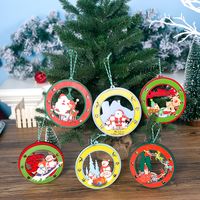 Wholesale Creative Santa Clause Snowman Wooden Christmas tree Ornaments Xmas Party Decor Home Decoration B3