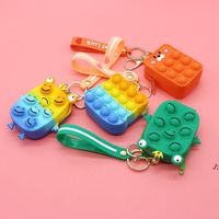 Wholesale Fashion Fidget Toys Exquisite practical small Push Bubbles Toy Purse Wallet Ladies Bag Silica Crossbody Bags For Girls RRB12026