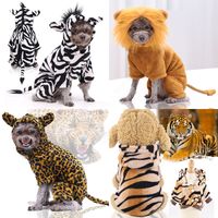 Wholesale 1pcs Animal Cosplay Dog Clothes Flannel Winter Warm Cute Pet Clothes Dog Apparel Style XD24541