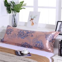 Wholesale Pillow Case Double Pillowcase Satin Jacquard Meters Long Lovers Wedding Ice Silk Extended