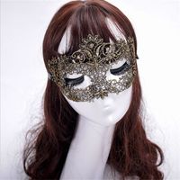 Wholesale 2018 new Sexy lace half face bar masks for women lady girl Masquerade Christmas ball Halloween Costume Party cover V2