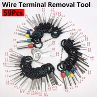 Wholesale 59Pcs Car Terminal Removal Kit Wiring Crimp Connector Pin Extractor Puller Terminal Repair Professional Tools Fast delivery Ship
