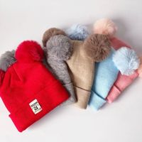 Wholesale 782PCS Baby Knitting Cotton Ear for and Girls Winter Hat Set Toddler Boys Cap Scarf Infant Accessories