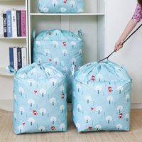 Wholesale Storage Bags L Cartoon Stripe Pattern Cotton Laundry Bag Toy Home Canvas Drawstring Dirty Clothes