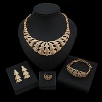 Wholesale Earrings Necklace Rold Gold Jewellery Sets Chunky Online Shopping Party Set