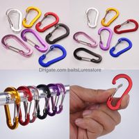 Wholesale Carabiners Keychains x26mm Outdoor Climbing S shaped Aluminum Alloy Gourd Buckle Steel Wire Spring Fast Hanging Baitsluresstore jllsge