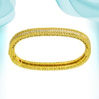 Wholesale Bangle Wide Hand Full Row Of Zircon Diamond Bracelet Fashion Simple Style Accessories Customized For Women Making Supplies