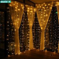 Wholesale Strings x1 x1 x1m LED Garland String Lights Curtain Icicle Christmas Indoor Outdoor Fairy Wedding Lighting Home Party Window Decor