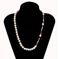 Wholesale Boho Multicolor Beads Imitation Pearl Necklace For Women Men Kpop Vintage Aesthetic Strand Chain On The Neck Fashion Accessories Pendant Nec