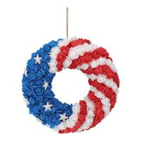 Wholesale Decorative Flowers Wreaths pc th Of July Door Wreath Independence Day Hanging Pendant