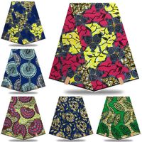 Wholesale Fabric Latest Design African Veritable Guaranteed Real Wax Prints Fabrics Ankara Style Soft Cotton Fashion Pagne Dress Loincloth
