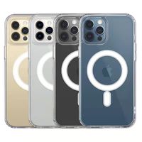 Wholesale Magsoge Transparent Clear Acrylic Magnetic Shockproof Phone Cases for iPhone Mini Pro Max XR XS X Plus Compatible Magsafe Charger