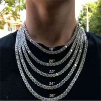 Wholesale necklac women bling men s necklace chain CZ Cubic Zirconia Diamond Tennis Chain Necklace