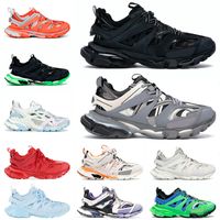 Wholesale 2021 New Triple S Track Paris Athletic Brand Outdoor Shoes Man Woman Pink White Black Green Blue Nylon Printed Tess ss Platform Sneakers Mens Womens Trainers