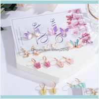 Wholesale Jewelrykorean Acrylic Stud Earrings For Women Butterfly Street Style Fashion Cute Small Animal Sweet Female Jewelry Drop Delivery Ss8C