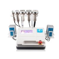 Wholesale 6 in k Ultrasonic Cavitation Slimming Machine Vacuum Radio Frequency Pads Lipo Laser Diode LLLT Lipolysis Ultherapy Shape Body Beauty Equipment
