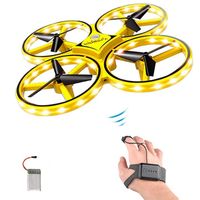 Wholesale Gesture Control Drone Flying Toys RC Quadcopter UFO Aircraft Hand Sensor Drones With Smart Watch Controlled Flips Led Light Christmas Gift For Kids