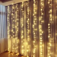 Wholesale Strings M M LED Curtain Fairy Garland Light Window Decorative String Lights Christmas Wedding Holiday Outdoor Decoration V JQ