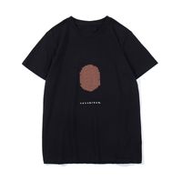 Wholesale Fashion Mens Designer T Shirt Summer Womens Top Quality Cotton Pattern Print Short Sleeve Black White Couples Tees Size M XL