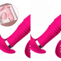 Wholesale NXY Vibrators Telescopic Vibrator For Woman Wearable Heating Butterfly Dildo Panties Adult Sex Toys Anal G Spot Clitoris Stimulator