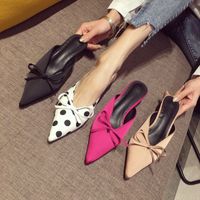 Wholesale Slippers Women s slippers with webbed fingertips summer slippers polka dots fine beak high heels outdoor fashion ZWT