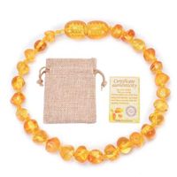 Wholesale Luxury designer Bracelet Natural Ambers Teething s for Baby Baltic Rosary Original Round Beads Healthy Love bracelets