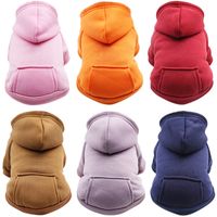 Wholesale Dog Apparel Hooded Pocket Sweater Small Pets Hoodies Coat Jackets With Sleeve Dogs Outside Travel Winter Warm Clothes Pet Supplies WLL307