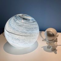 Wholesale Planet Moon Creative LED Table Lamps Bedroom Bedside Lights Sutdy Mini Night Stands Lighting Modern Minimalist Table Light Nordic Gift Small decoration Desk Lamp