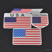 Wholesale USA Car Sticker American Flag Badge Auto Emblem United States Decal For BMW Audi Ford Buick Chevrolet Jeep Dodge Car Accessories