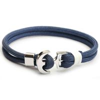 Wholesale New Ship Anchor Men Women Strand Bracelets Nautical Survival Rope Chain Paracord Bracelet Male Wrap Metal Hooks