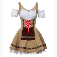 Wholesale Sexy Oktoberfest Beer Girl Costume Maid Wench Germany Bavarian Short Sleeve Fancy Dress Dirndl For Adult Women1