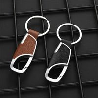Wholesale Keychains Car styling Men Leather Key Chain Metal Car Ring For Chrysler c Sebring Pt Cruiser Town Country Voyager Accessories