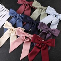 Wholesale Casual Solid Bowtie for Women Girls Student Uniform Collar Bowknot Cravats Bow Ties Waitress Neck Wear