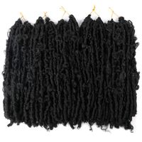 Wholesale Butterfly Locs Crochet Hair Synthetic Short Distressed Extension Pre looped Pre twisted Braids easy install strong neat top no harm to skin