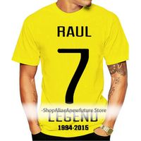 Wholesale Madrid Raul Legeng Man Player O Neck Teenage T Shirt Tops Funny Cotton T Shirt Harajuku Summer Xx Men s T Shirts