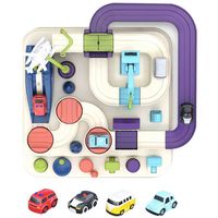 Wholesale 4 Rail Car Train Track Toys for Kids Montessori Boys Girls Xmas Gifts Racing Mechanical Adventure Brain Table Game