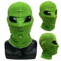 Wholesale Party Masks Green Alien Mask Cosplay UFO Full Face Helmet Carnival Masquerade Halloween Costume Props