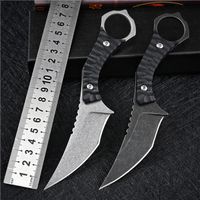 Wholesale Top Quality Fixed Blade Machete Knife D2 Titanium Blades CNC Black G10 Handle Knives Outdoor Camping Tactical Gear Utility EDC Tools with Kydex sheath
