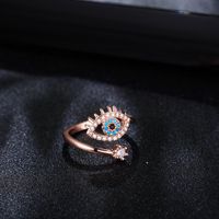 Wholesale 2021 Lucky Turkish Blue Evil Eye Ring Open Adjustable Finger Wedding Rings For Women Trendy Jewelry